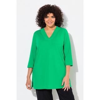 Ulla Popken  Longshirt, A-Linie, V-Ausschnitt, 3/4-Arm 