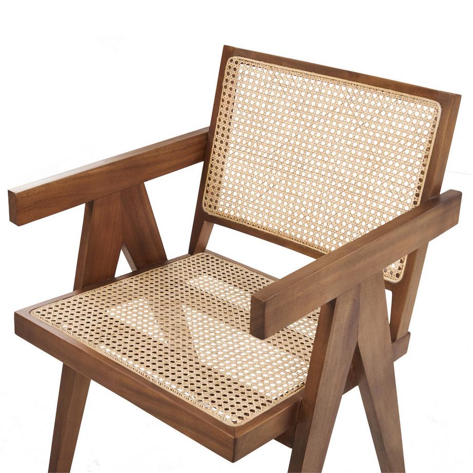 Beliani Sedia da pranzo en Mogano  WESTBROOK  