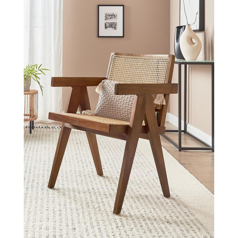 Beliani Sedia da pranzo en Mogano  WESTBROOK  