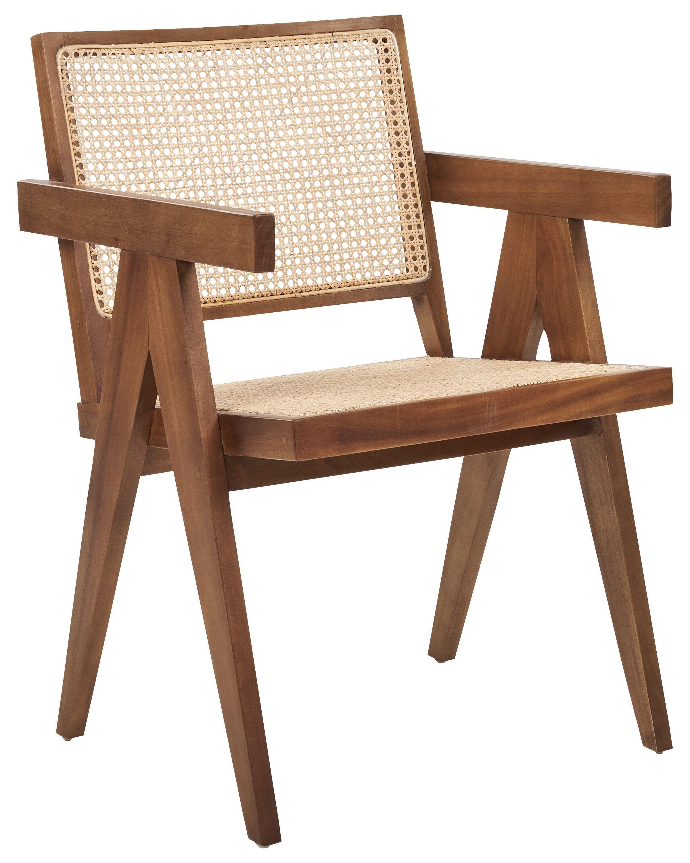 Beliani Chaise de salle à manger en Bois d'acajou Boho WESTBROOK  