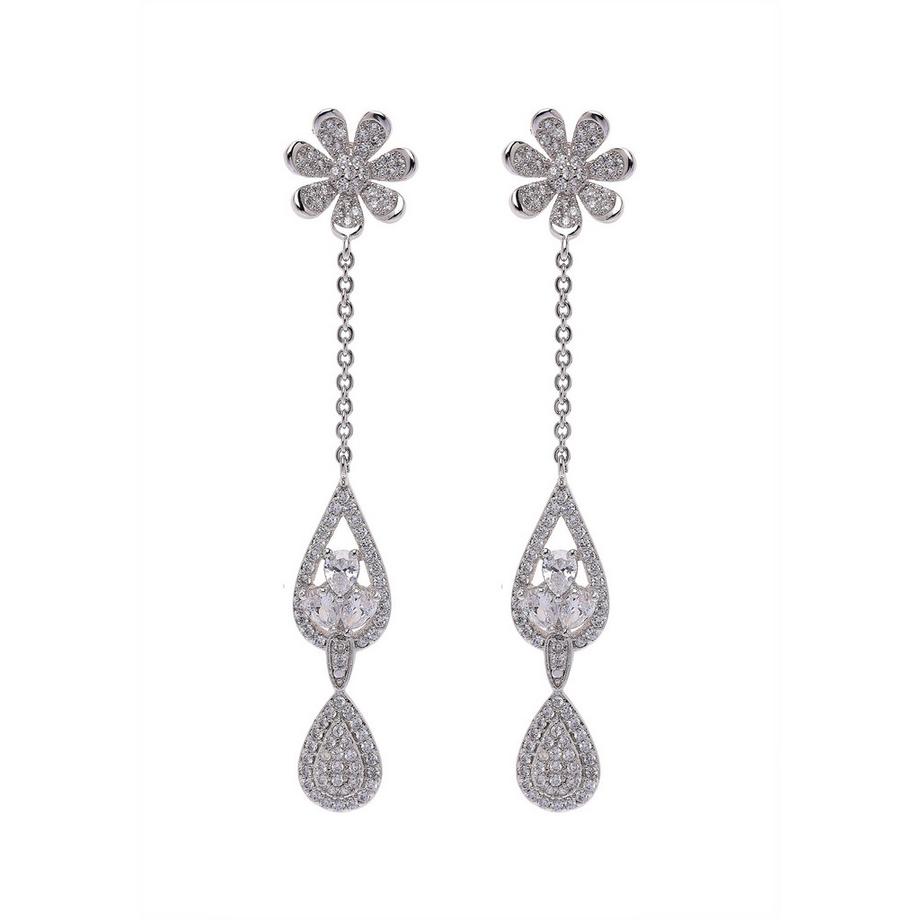 Boucles d'oreilles goutte florales chic