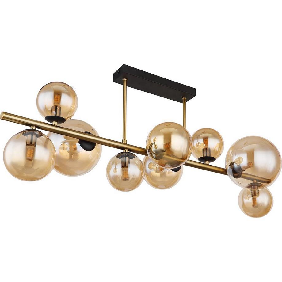 mutoni Plafoniera Riha in metallo nero opaco 9xG9 LED  