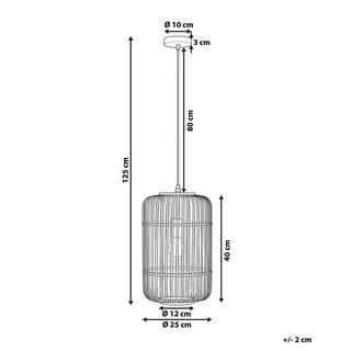 Beliani Hängeleuchte aus Bambusholz Klassisch AISNE  