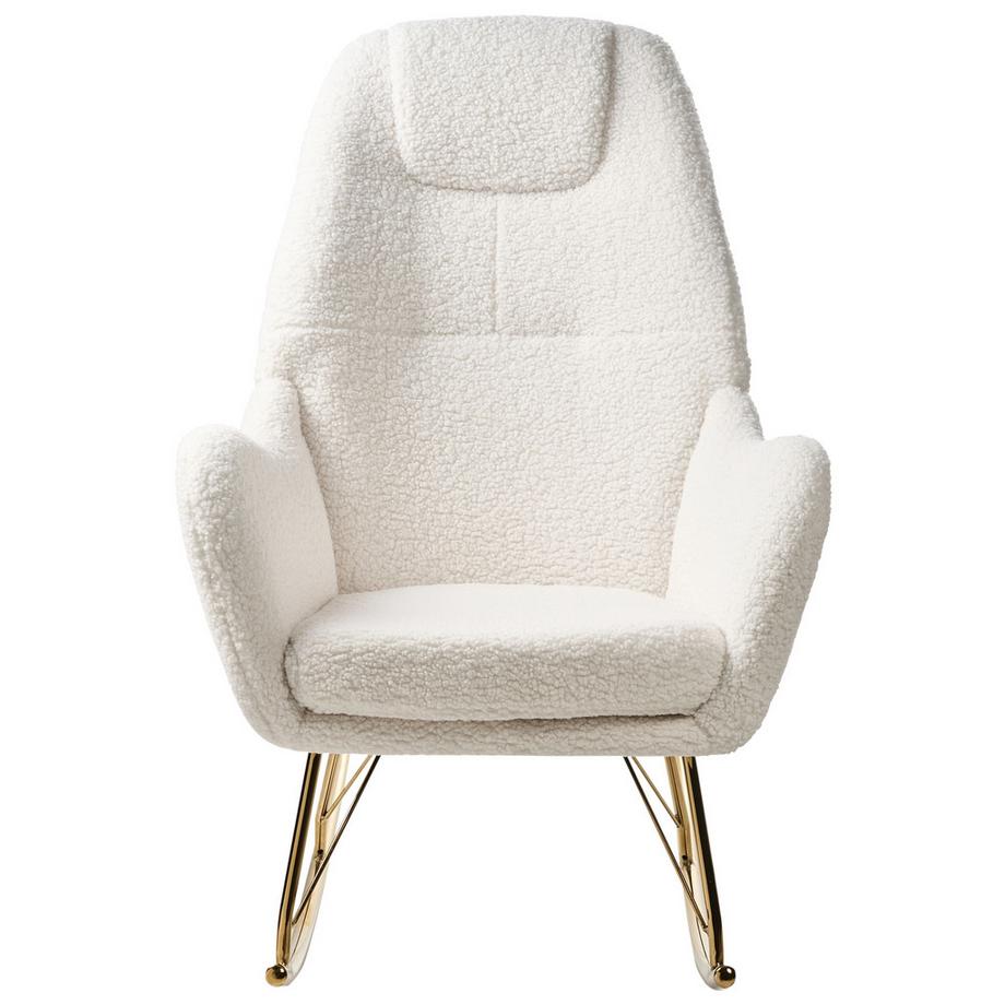 Beliani Schaukelsessel aus Bouclé Modern GULSELE  