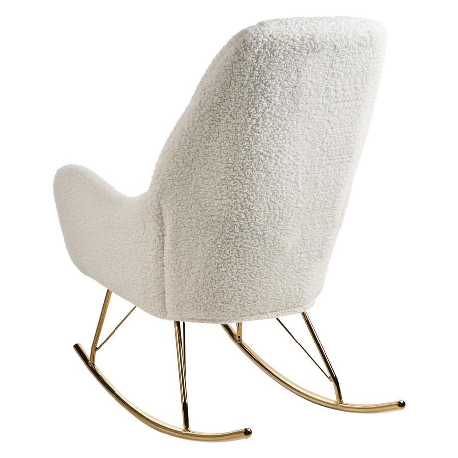 Beliani Schaukelsessel aus Bouclé Modern GULSELE  