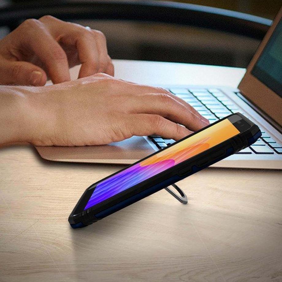 Avizar  Coque Huawei Y5p Bague - Bleu nuit 