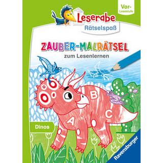 Leserabe Rätselspaß Zauber-Malrätsel zum Lesenlernen: Dinos (Vor-Lesestufe) Ronto, Melinda; Göpfert, Lucie (Illustrationen); Schulmeyer, Heribert (Illustrationen) Couverture rigide 