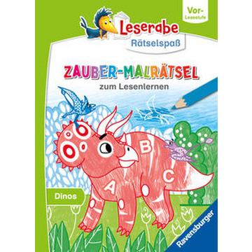 Leserabe Rätselspaß Zauber-Malrätsel zum Lesenlernen: Dinos (Vor-Lesestufe)