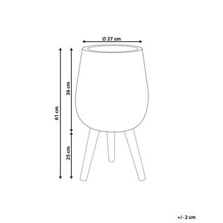 Beliani Vaso per piante rialzato en Ossido di Magnesio Industriale ASCLEPIAS  