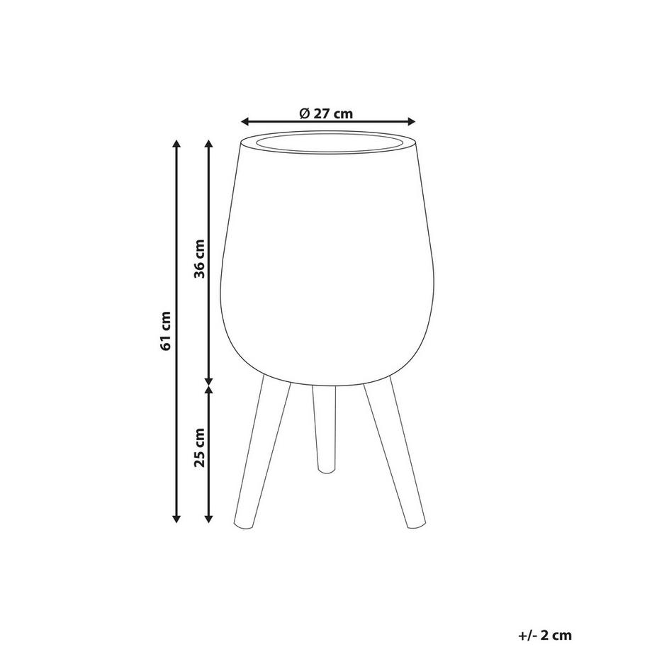 Beliani Vaso per piante rialzato en Fibra d\'argilla Industriale ASCLEPIAS  