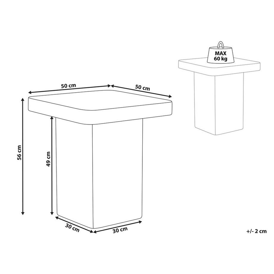 Beliani Table d'appoint en MDF Minimaliste DUSON  