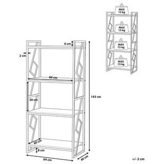Beliani Bücherregal mit 4 Ebenen aus Spanplatte Industriell FORRES  