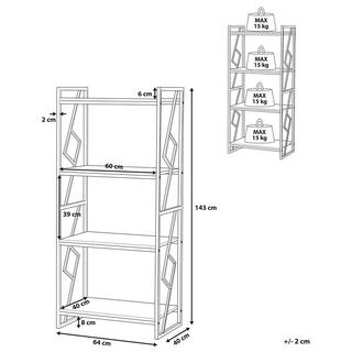 Beliani Bücherregal mit 4 Fächern aus Spanplatte Industriell FORRES  