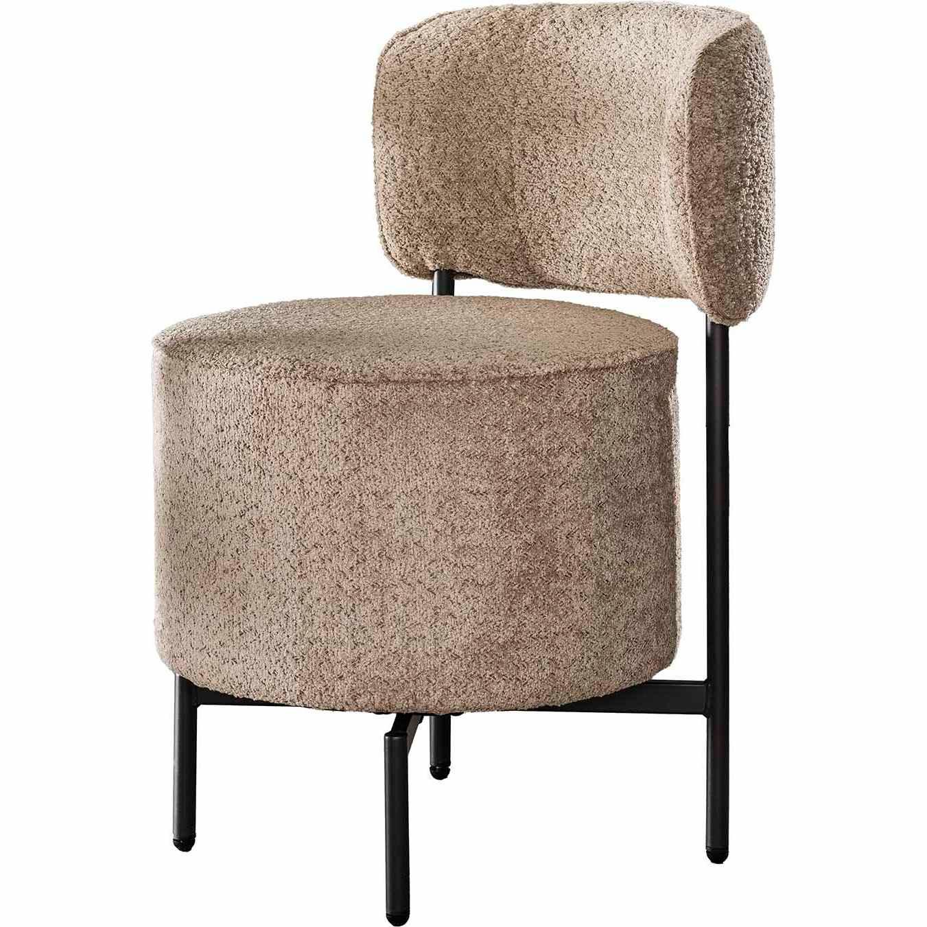 mutoni Chaise Cocktail pivotante Bouclé sable  