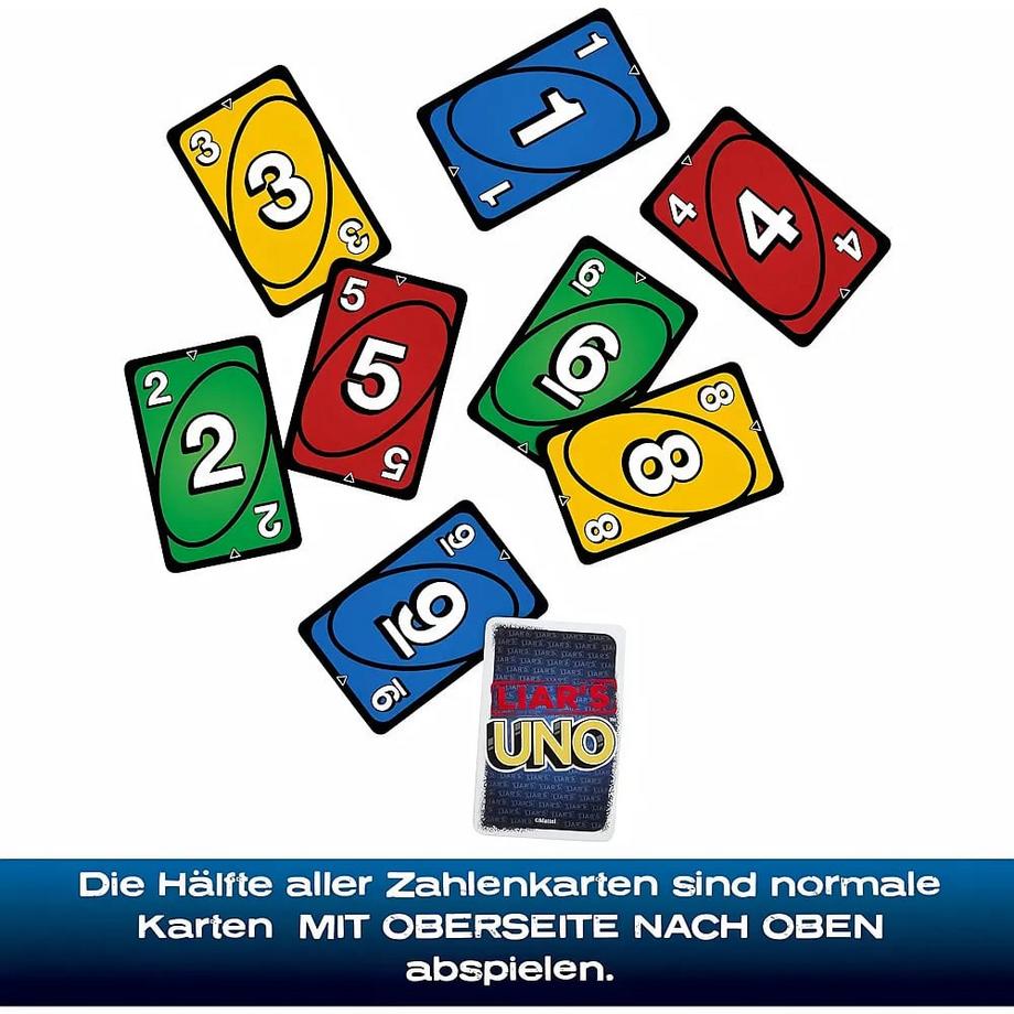 Mattel Games  Liar?s UNO Kartenspiel in Reise- und Aufbewahrungsdose 