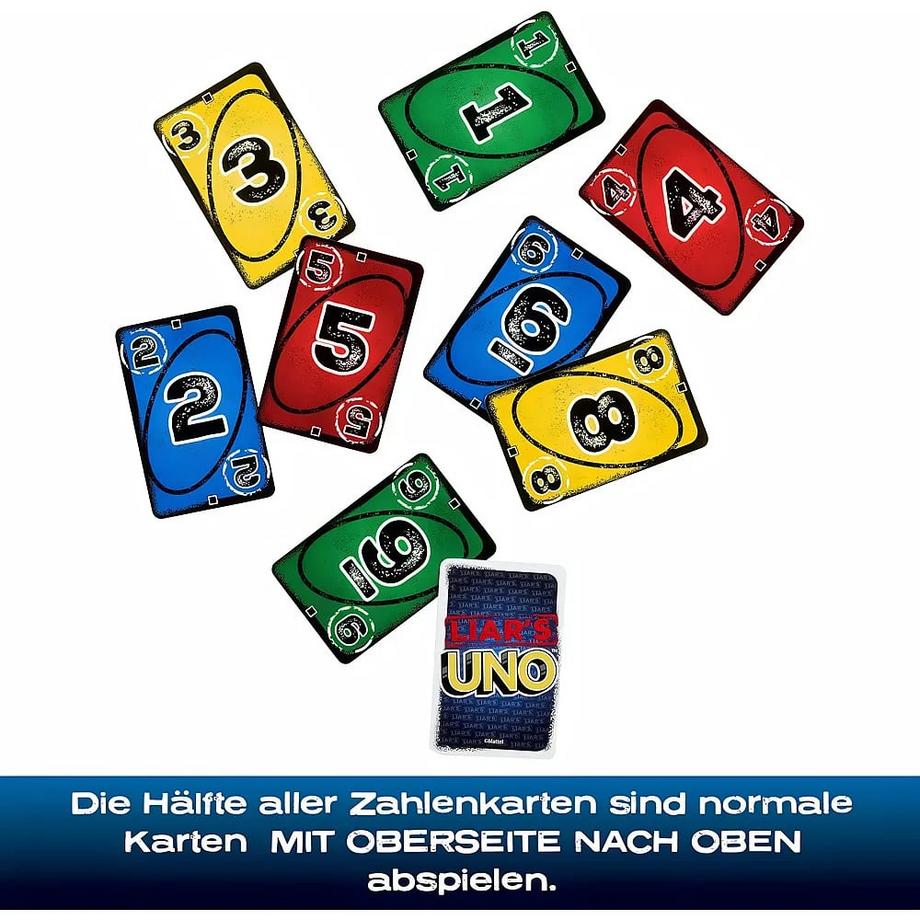 Mattel Games  Liar?s UNO Kartenspiel in Reise- und Aufbewahrungsdose 