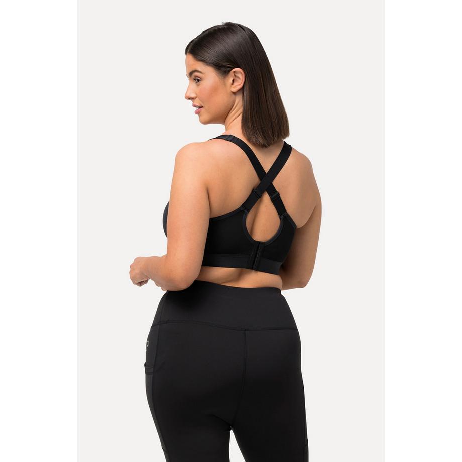 Ulla Popken Sport-BH Zipper Gekreuzte Träger  