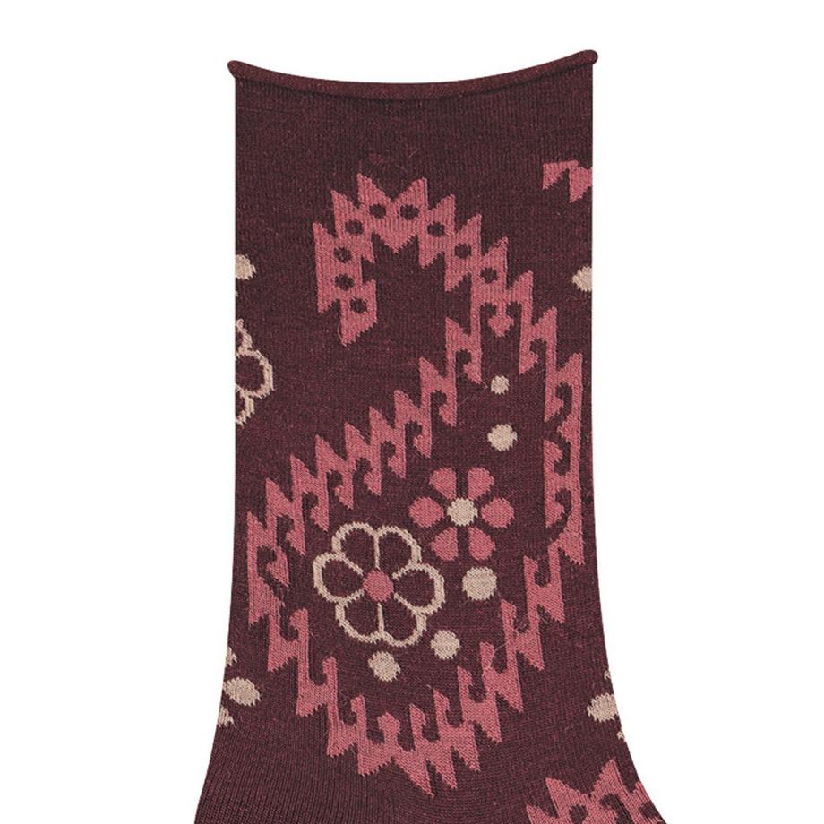 BLEU FORET Laine Chaussettes à bord roulé  