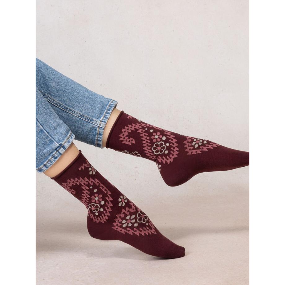 Laine Chaussettes à bord roulé