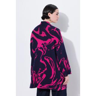 Ulla Popken Cardigan Oversize Encolure en V Manches 3/4  