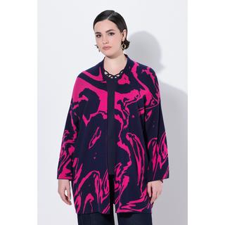 Ulla Popken Cardigan Oversize Encolure en V Manches 3/4  