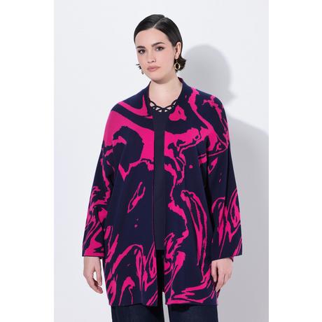 Ulla Popken Cardigan Oversize Encolure en V Manches 3/4  