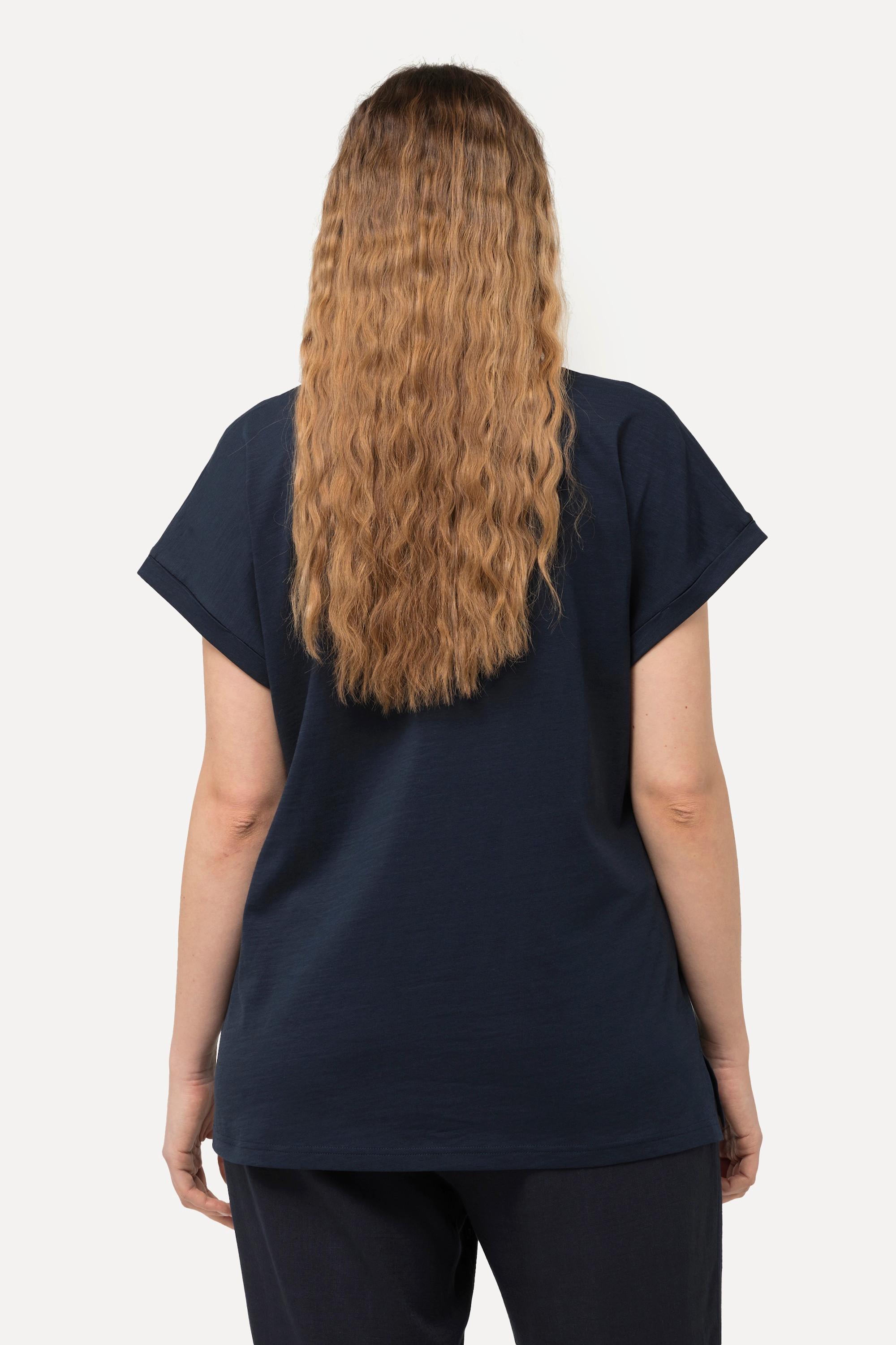 Ulla Popken  T-Shirt, LOVE, Oversized, Rundhals, Halbarm 