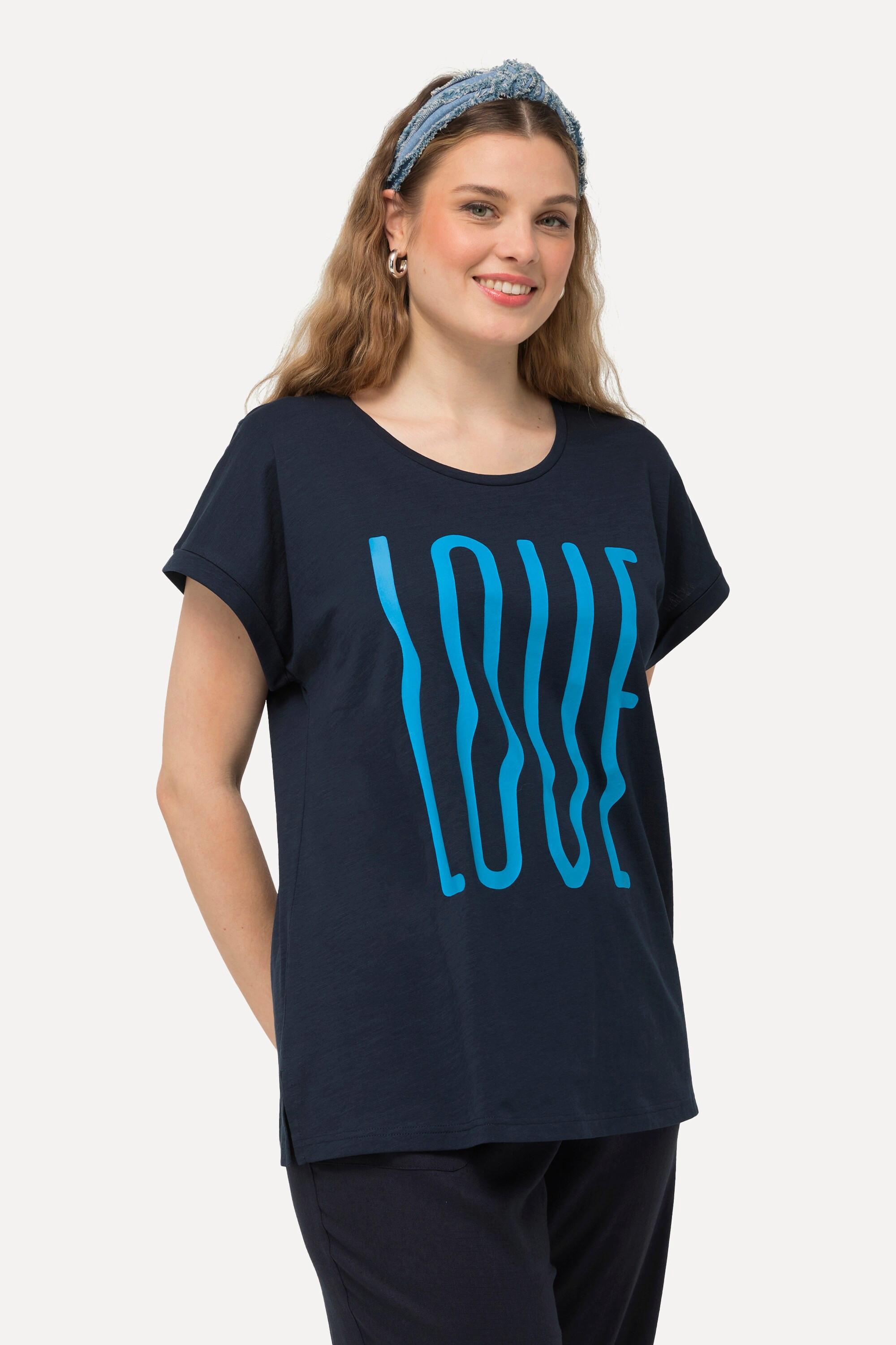 Ulla Popken T-Shirt Oversized Imprimé LOVE Manches Courtes  