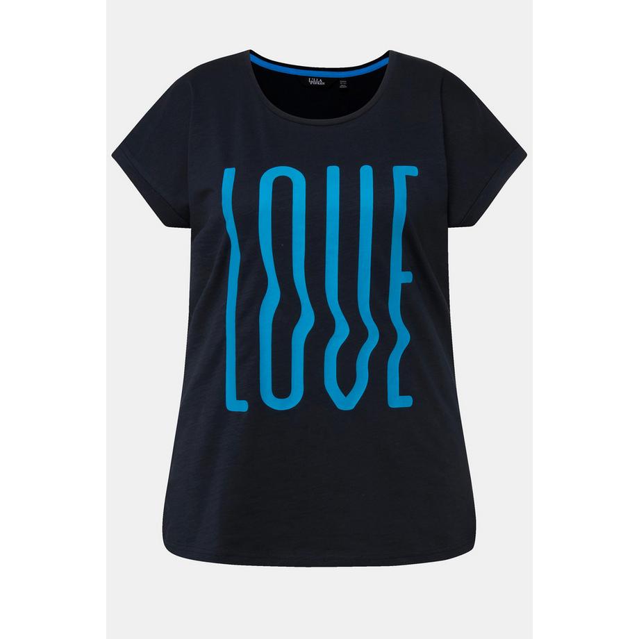 Ulla Popken T-Shirt Oversized Stampa LOVE Maniche Corte  
