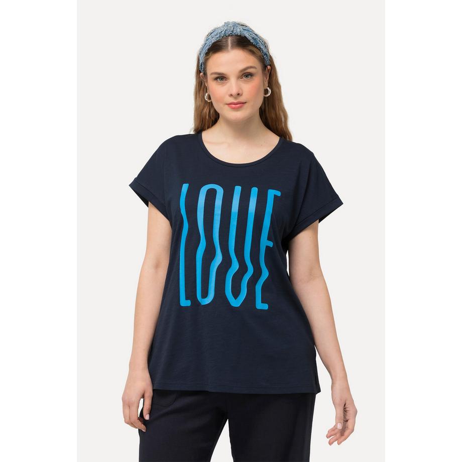 Ulla Popken T-Shirt Oversized Stampa LOVE Maniche Corte  