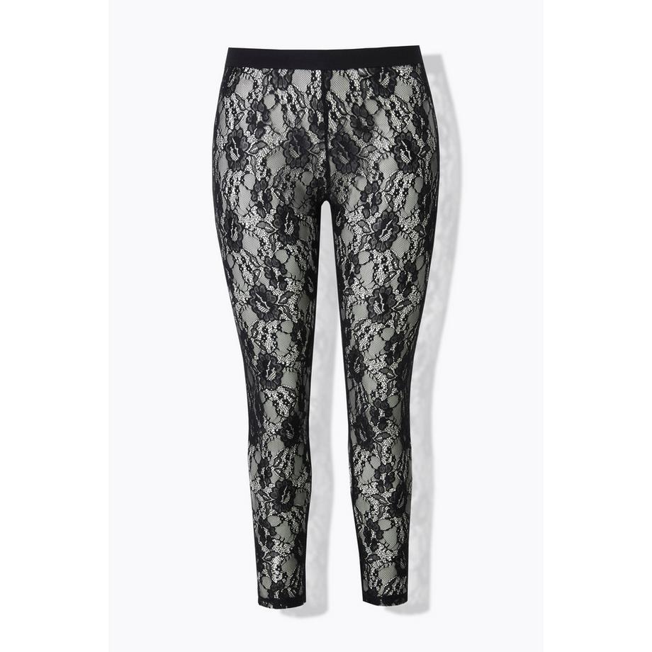 Ulla Popken Legging en dentelle Ouvert à l'entrejambe  