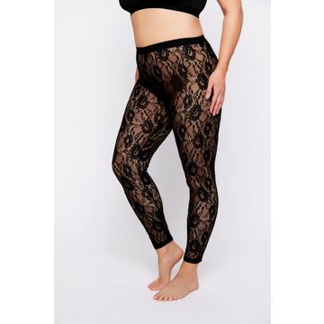 Legging en dentelle, ouvert à l'entrejambe