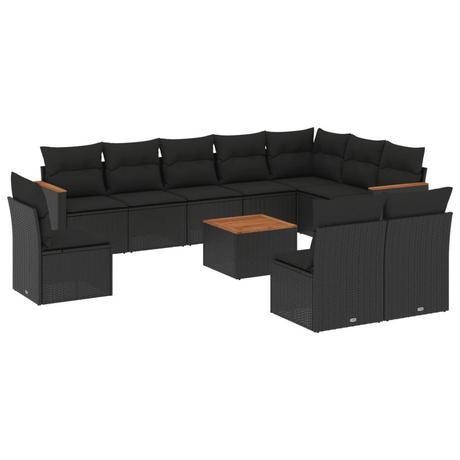 VidaXL set divano da giardino Polirattan  