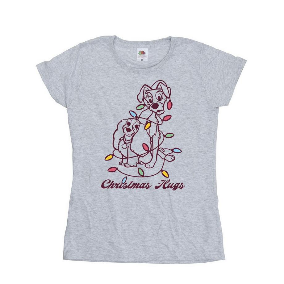 Disney Lady And The Tramp Christmas Hugs T-Shirt  