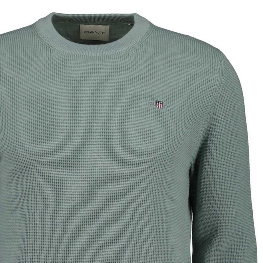 GANT Maglione in cotone micro texture collo tondo  