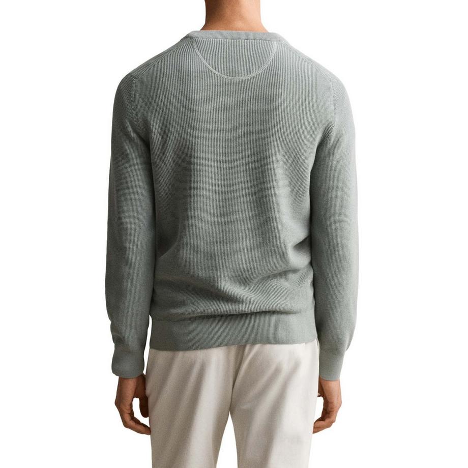 GANT Maglione in cotone micro texture collo tondo  