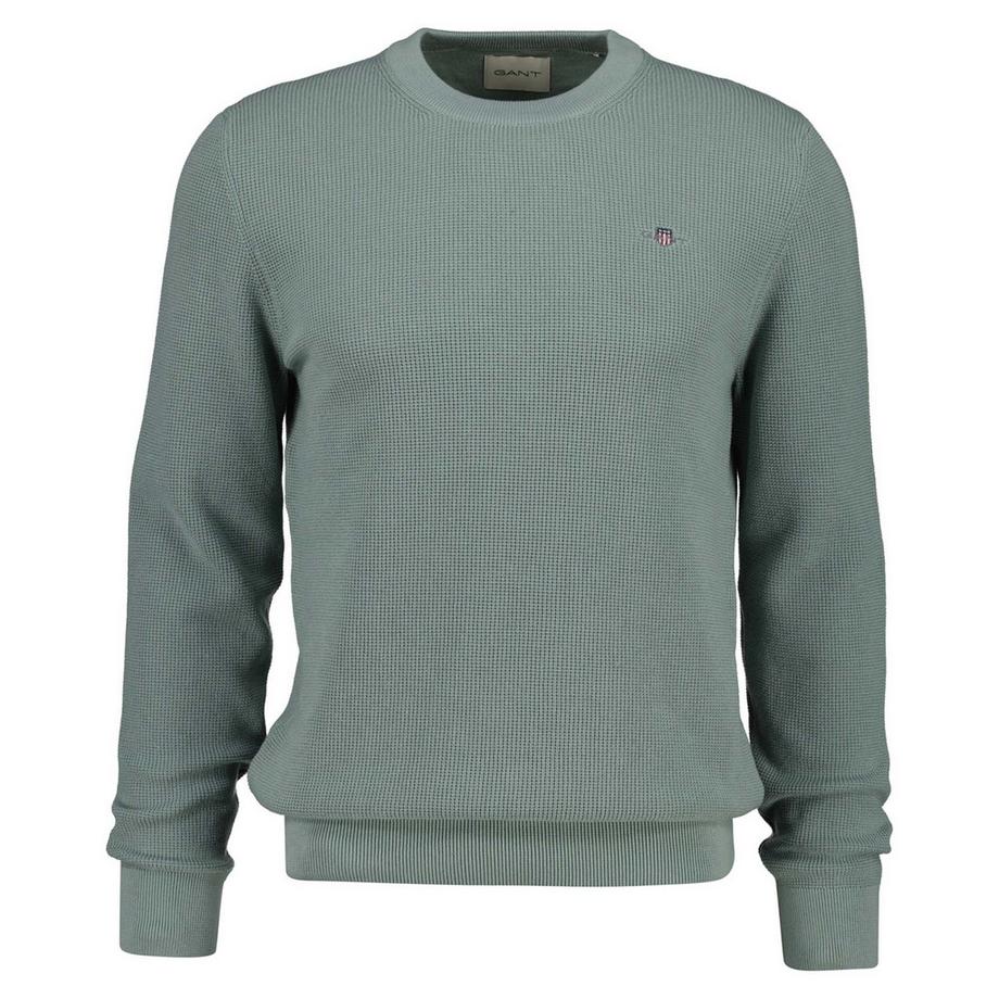 Maglione a maglia Uomini Confezione da 1 Vestibilità confortevole-MICRO TEXTURED COTTON C-NECK