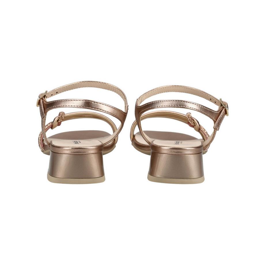 Nero Giardini Sandali metallici con tacco a blocco e dettagli strass  