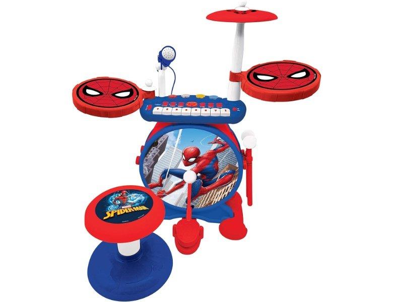 Lexibook  Spiderman Elektronisches Schlagzeug mit Keyboard und Sitz 