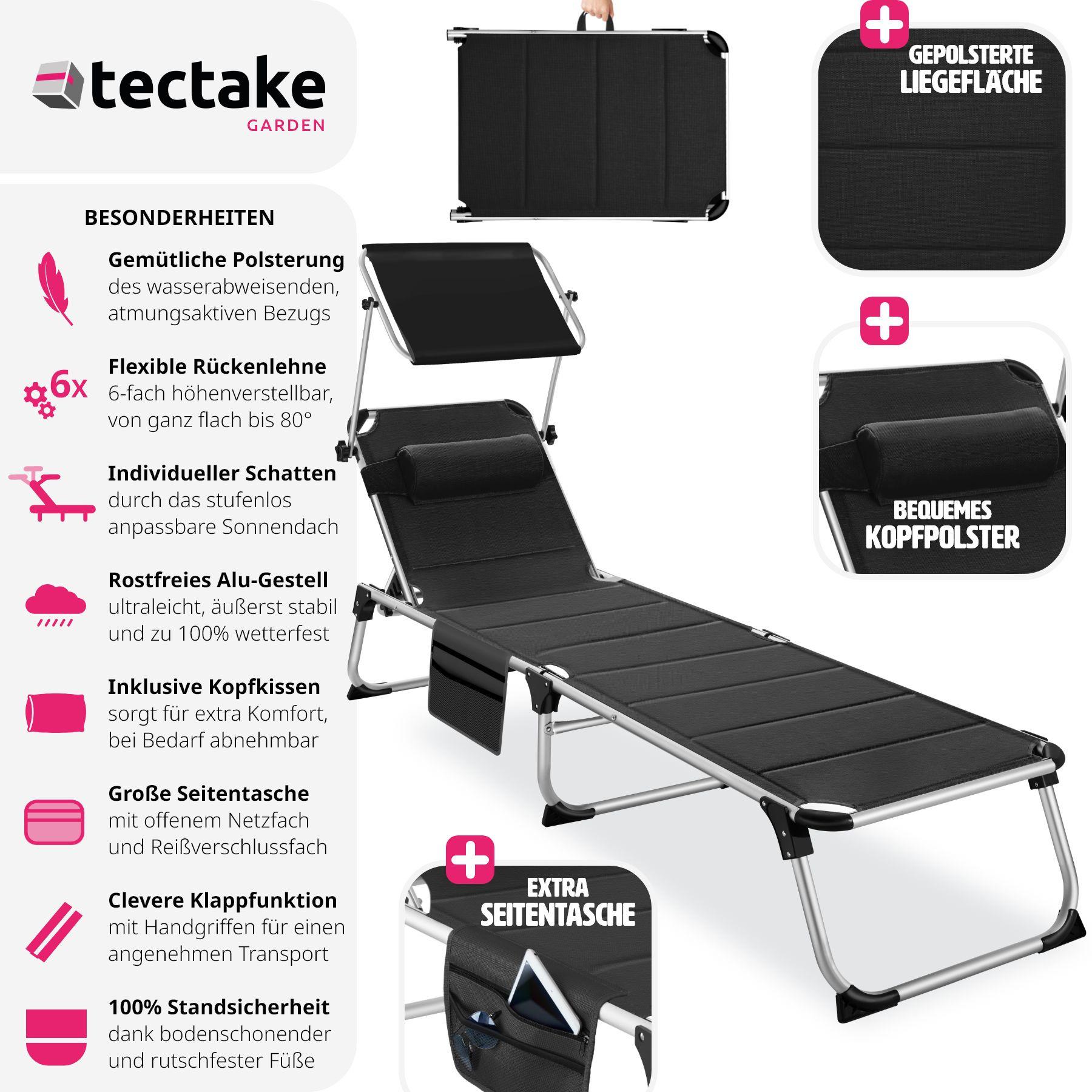 Tectake Sdraio Lorella imbottita, pieghevole  