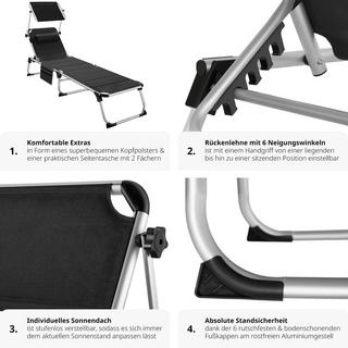 Tectake Sdraio Lorella imbottita, pieghevole  