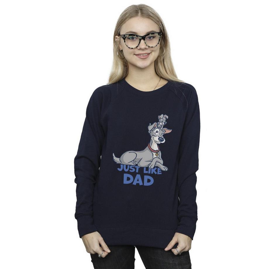 Disney Lady And The Tramp Just Like Dad Sweatshirt  