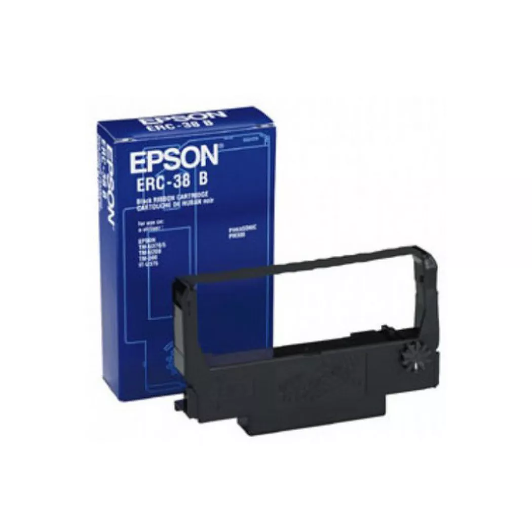 Epson – Farbband Nylon ERC 38 schwarz S015374 TM-U200 3 Mio.Zeichen, Schwarz, One Size