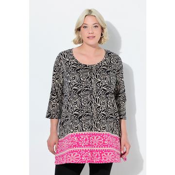 Longshirt, A-Linie, Rundhalsausschnitt, 3/4-Arm