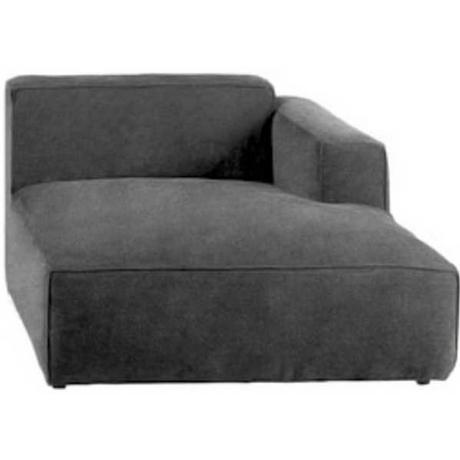 KARE Design Pouf Henry Elements Cuir Gris Droit  