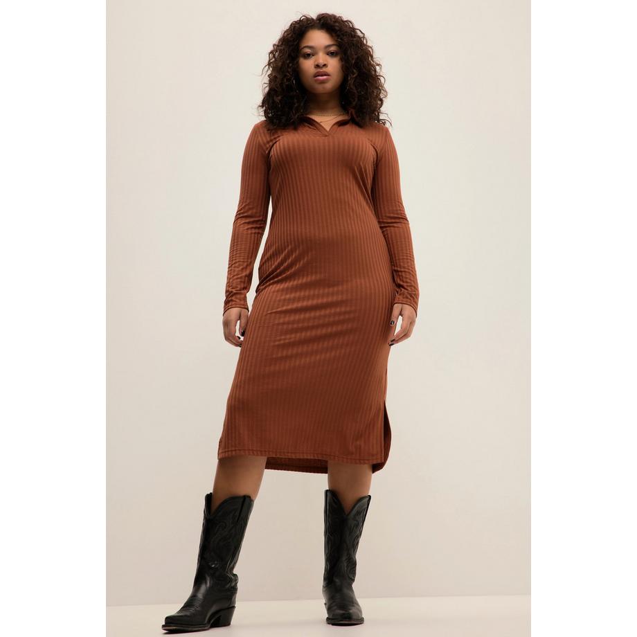 Studio Untold Abito Midi Jersey Slim Shape Maniche Lunghe  