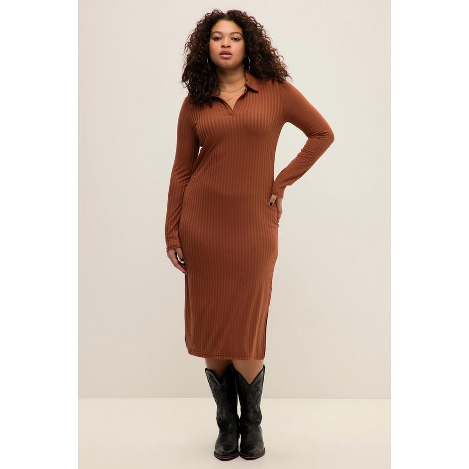 Studio Untold Abito Midi Jersey Slim Shape Maniche Lunghe  