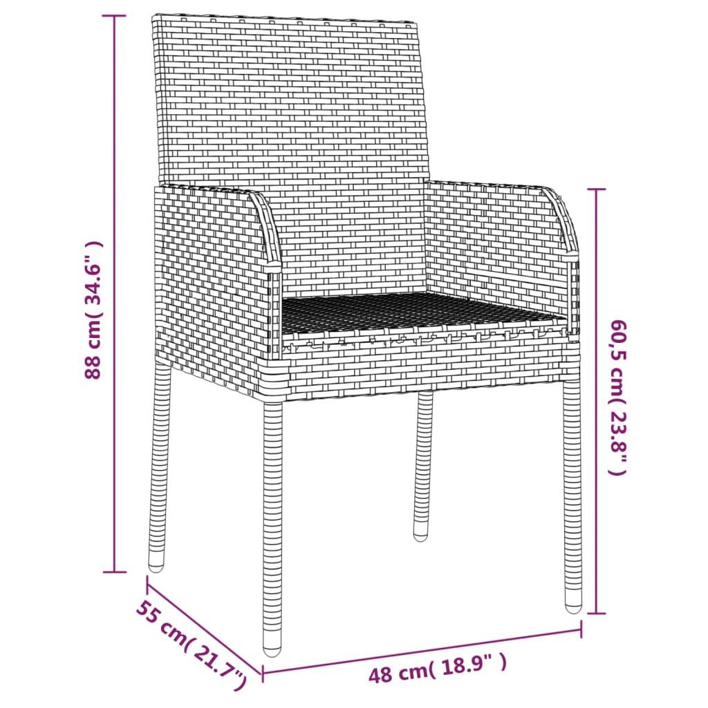 VidaXL Chaise de jardin rotin synthétique  