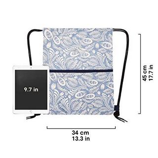 Only-bags.store Sac de sport à cordon avec poche extérieure et intérieure  