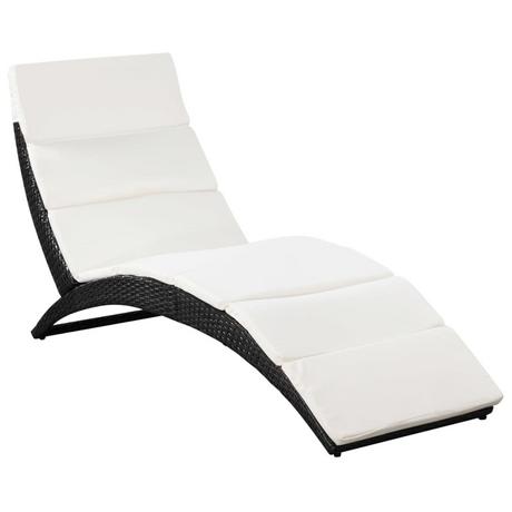 VidaXL Chaise longue rotin synthétique  